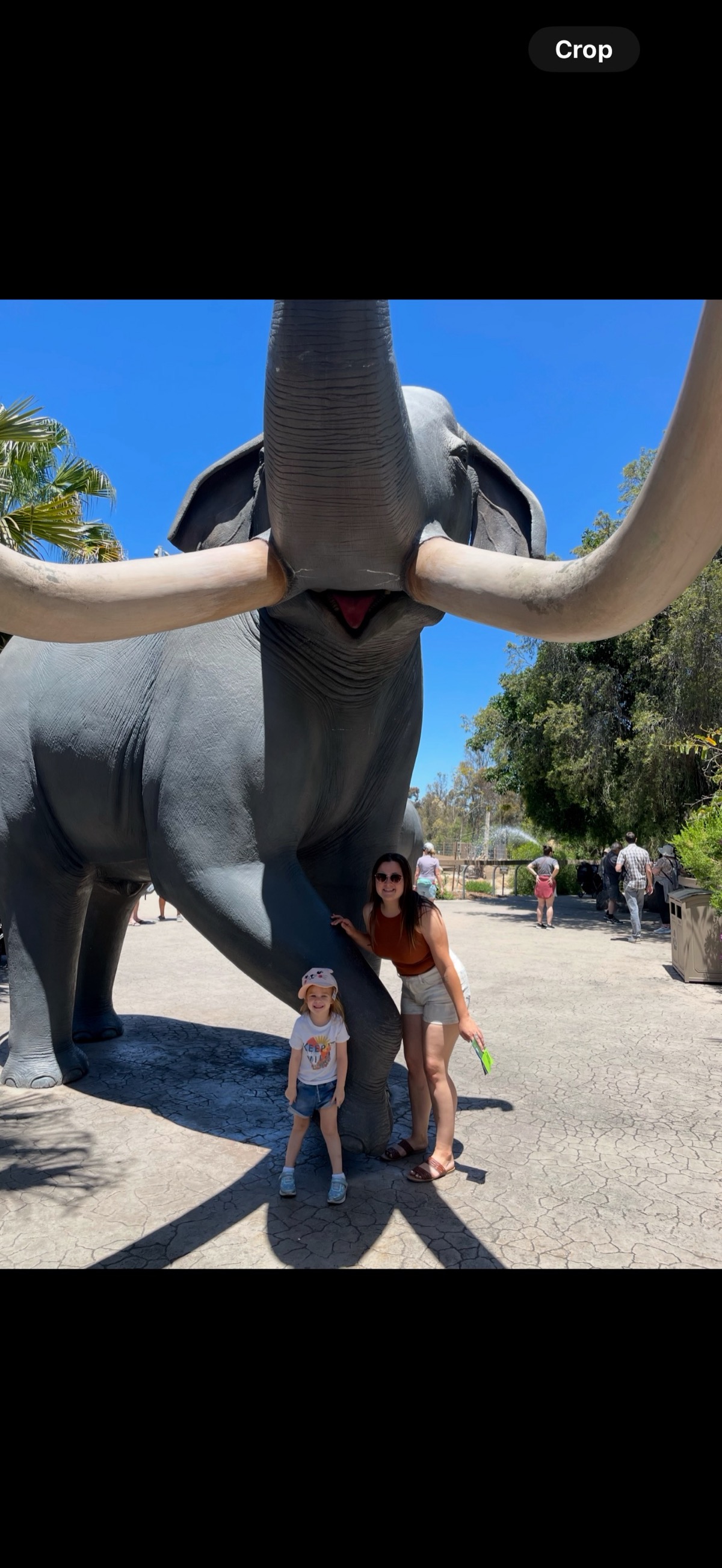 Soraya with child at the zoo