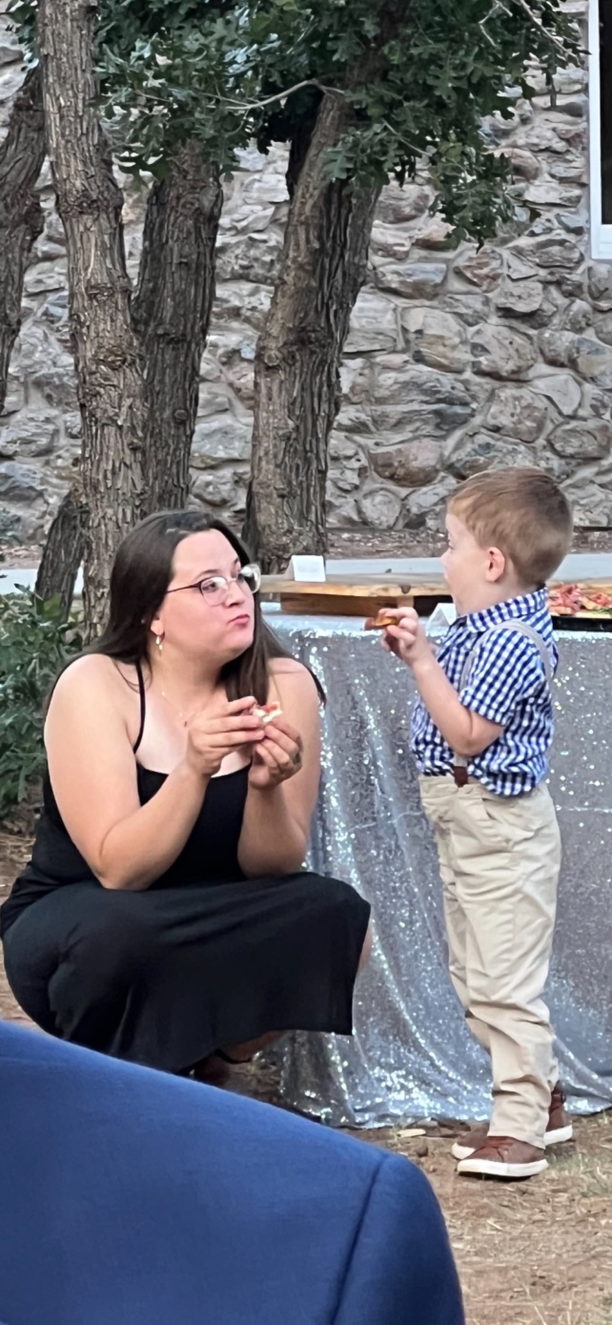 Soraya with child outdoors
